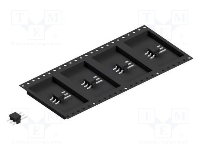 Connector: pin strips; pin header; male; PIN: 3; 2.54mm; SMT; 1x3