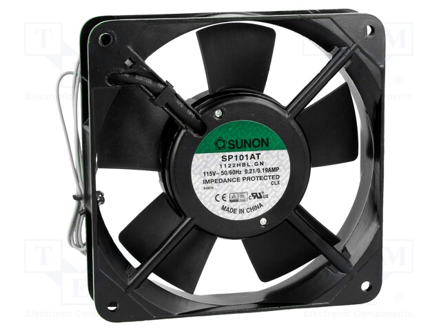 Fan: AC; axial; 115VAC; 120x120x25mm; 132(±7%)m3/h; 46dBA; 2300rpm