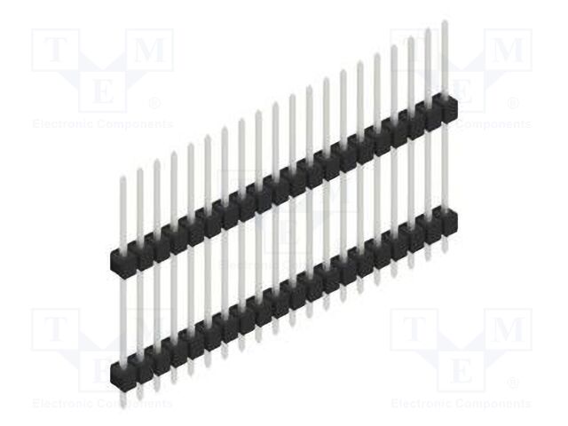 Connector: pin strips; pin header; male; PIN: 20; 2.54mm; THT; 1x20