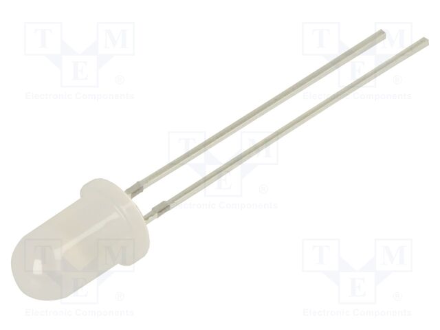 LED; yellow; 5mm; 750÷1120mcd; 60°; Front: convex; 12VDC; -30÷85°C