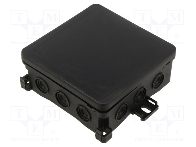 Enclosure: junction box; X: 100mm; Y: 40mm; Z: 100mm; IP54; black