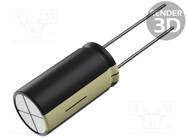 Capacitor: electrolytic; THT; 15uF; 450VDC; Ø12.5x25mm; Pitch: 5mm