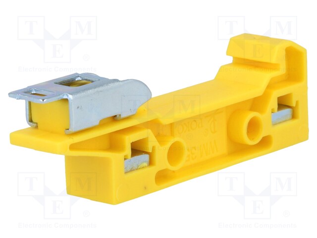 Mounting adapter; yellow; DIN; Width: 11mm; polyamide; TS35