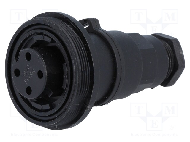 Connector: circular; plug; female; PIN: 4; Buccaneer Standard; IP68
