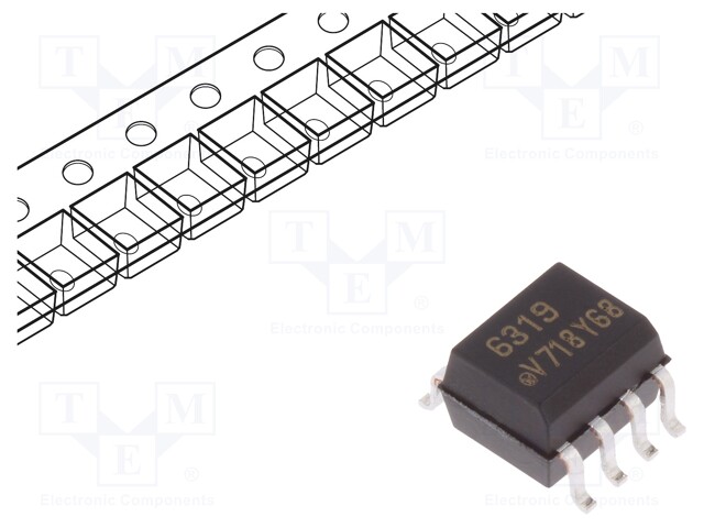 Optocoupler; SMD; Channels: 1; Out: Darlington; 4kV; SO8; 1kV/μs