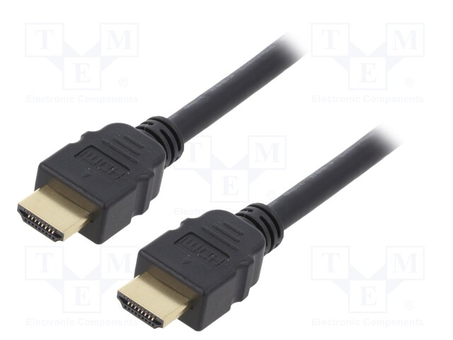 Cable; HDMI 2.1; HDMI plug,both sides; 1m; black