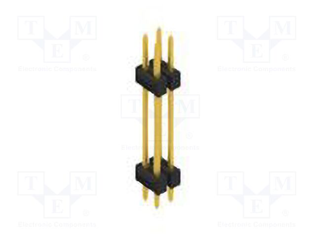 Connector: pin strips; pin header; male; PIN: 4; 2.54mm; THT; 2x2
