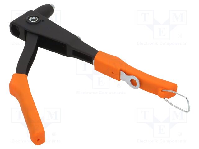 Hand riveting press; for aluminium and steel snap rivets