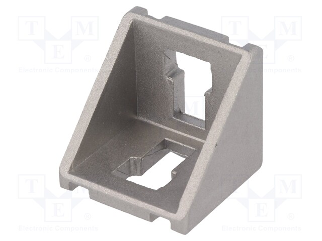 Angle bracket; for profiles; Width of the groove: 10mm; W: 38mm