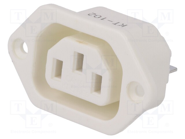 Connector: AC supply; socket; female; 10A; 250VAC; IEC 60320