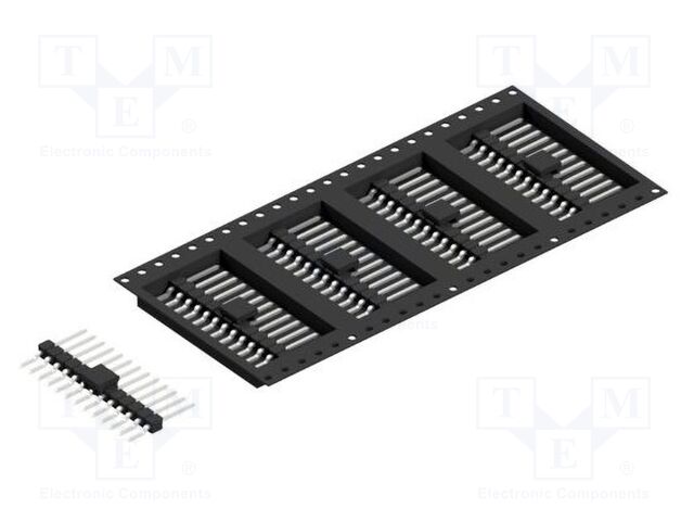 Connector: pin strips; pin header; male; PIN: 13; 2.54mm; SMT; 1x13