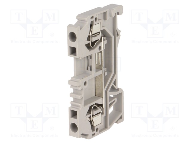 Splice terminal: rail; 0.2÷2.5mm2; ways: 1; terminals: 2; grey; TS35