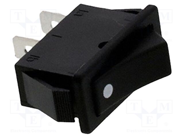 ROCKER; SPST; Pos: 2; ON-(OFF); 16A/250VAC; Rcont max: 20mΩ; R4