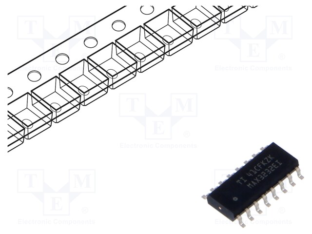 RS232 Transceiver RS232, 4.5V-5.5V supply, 2 Drivers, SOIC-16