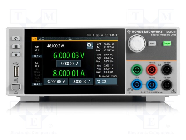 Channels: 1; 0÷20V; 8A; 60W; Interface: GPIB,LAN,USB; Plug: EU; 7.1kg