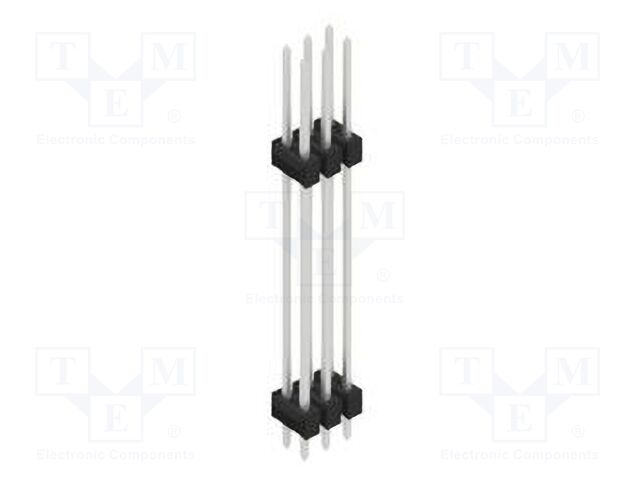 Connector: pin strips; pin header; male; PIN: 6; 2.54mm; THT; 2x3