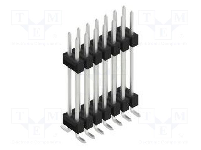 Connector: pin strips; pin header; male; PIN: 14; 2.54mm; SMT; 2x7