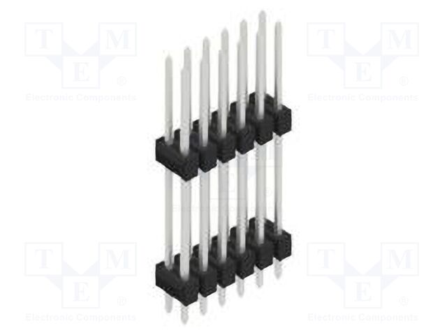 Connector: pin strips; pin header; male; PIN: 12; 2.54mm; THT; 2x6