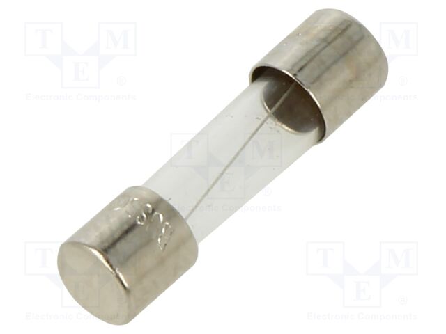 Fuse: fuse; time-lag; 1A; 250VAC; cylindrical,glass; 5x20mm; brass