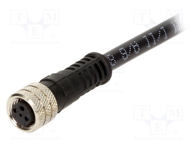 Connector: M8; female; PIN: 3; straight; with lead; plug; 3A; 30V