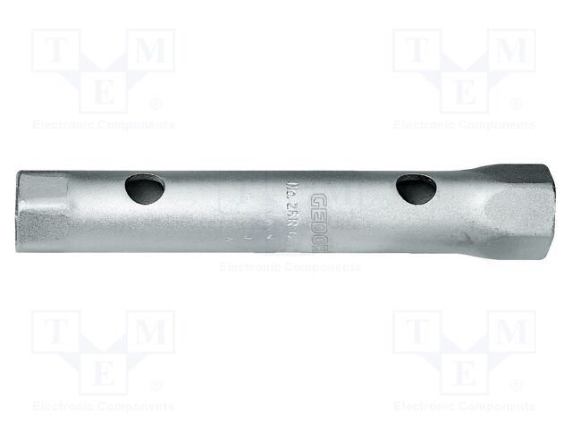 Wrench; tubular; tool steel; L: 122mm; double-sided; Øhole: 6mm