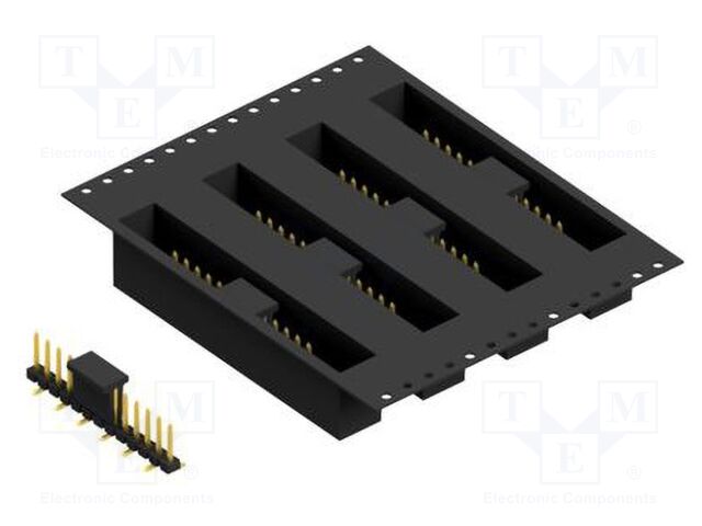 Connector: pin strips; pin header; male; PIN: 13; 2.54mm; SMT; 1x13