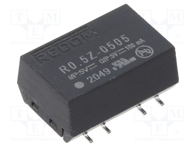 Converter: DC/DC; 0.5W; Uin: 4.75÷5.25V; Uout: 5VDC; Iout: 100mA; SMD
