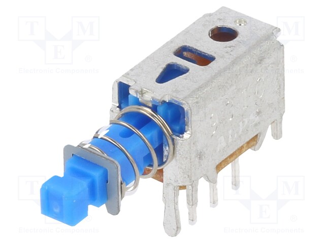 Switch: push-button; Pos: 2; DPDT; 0.2A/30VDC; ON-(ON)