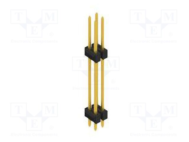 Connector: pin strips; pin header; male; PIN: 4; 2.54mm; THT; 2x2