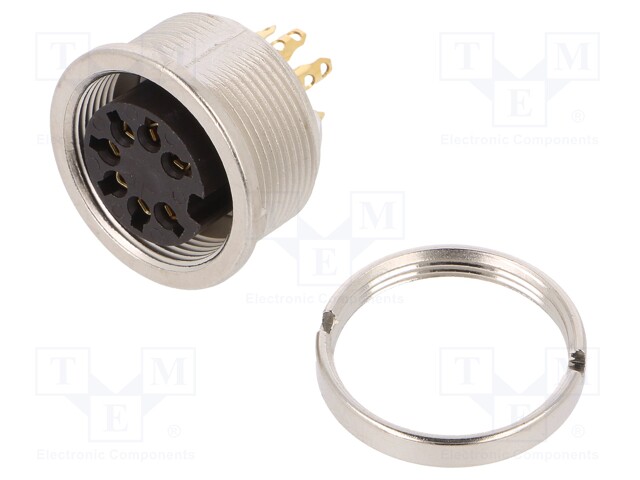 Connector: M16; female; IP40; socket; soldering; 60V; PIN: 7; 5A