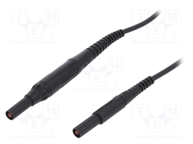 Test lead; PVC; 2m; black; 8A; Cond.cross sec: 1mm2