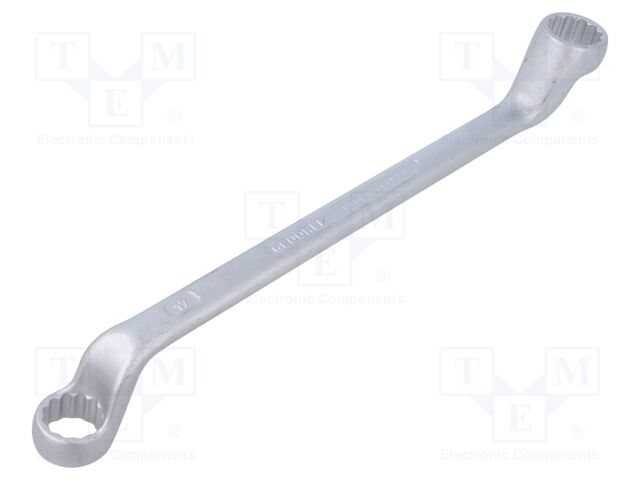 Wrench; box,bent; 17mm,19mm; Overall len: 265mm; tool steel