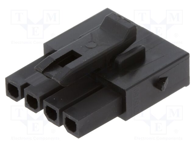 Connector: wire-wire/PCB; Micro-Fit Plus; PIN: 4; crimped; plug