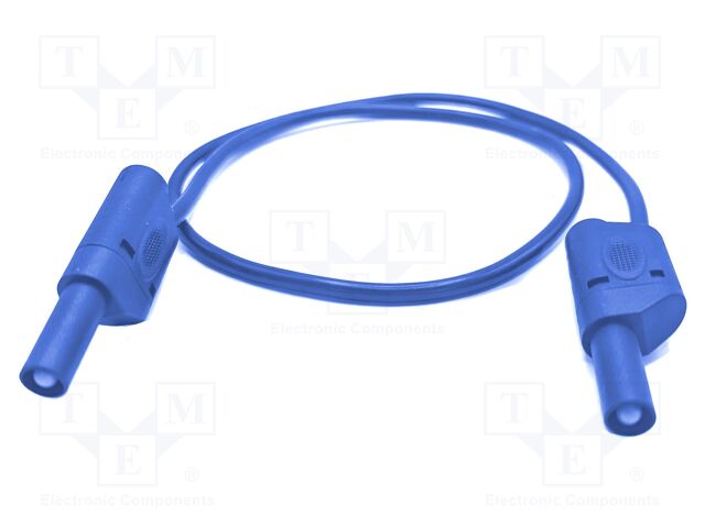 Test lead; 32A; banana plug 4mm,both sides; Urated: 1kV; blue