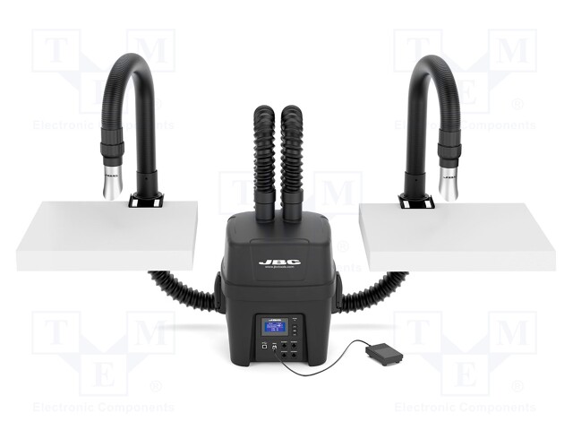 Device: fume extractor; Plug: EU; 180m3/h; 230VAC; 55dBA; ESD; Ch: 2