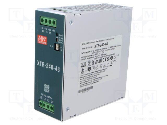 Power supply: switching; for DIN rail mounting; OUT: 1; XTR-240