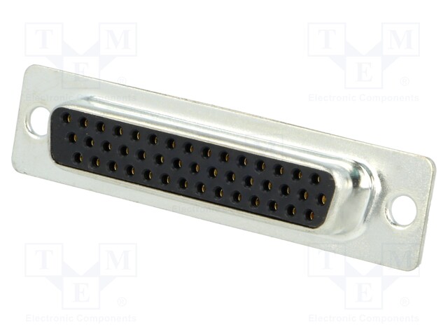 D-Sub HD; PIN: 44; plug; female; turned contacts; soldering; black