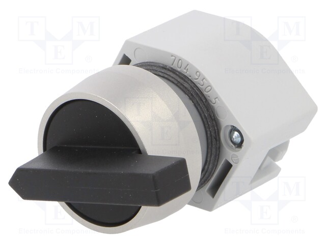 Switch: rotary; Stabl.pos: 2; 22mm; black; Illumin: none; IP65; Pos: 2