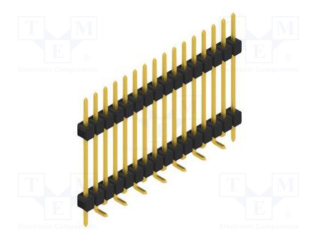 Connector: pin strips; pin header; male; PIN: 16; 2.54mm; SMT; 1x16