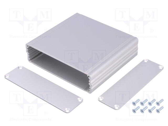 Enclosure: with panel; AKG; X: 105mm; Y: 100mm; Z: 30mm; aluminium