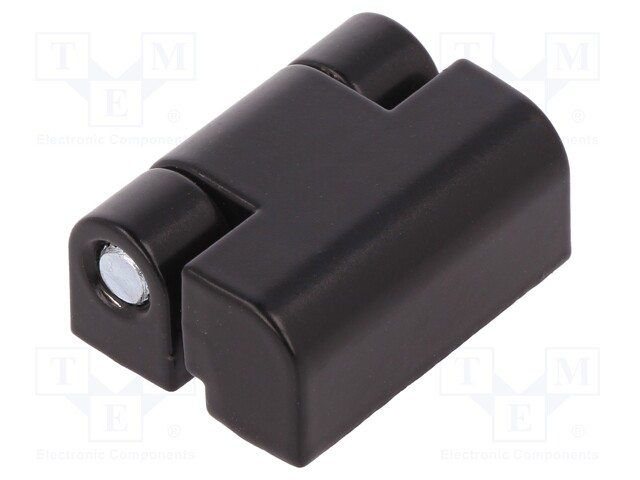 Hinge; Width: 22mm; zinc and aluminium alloy; black; H: 30mm