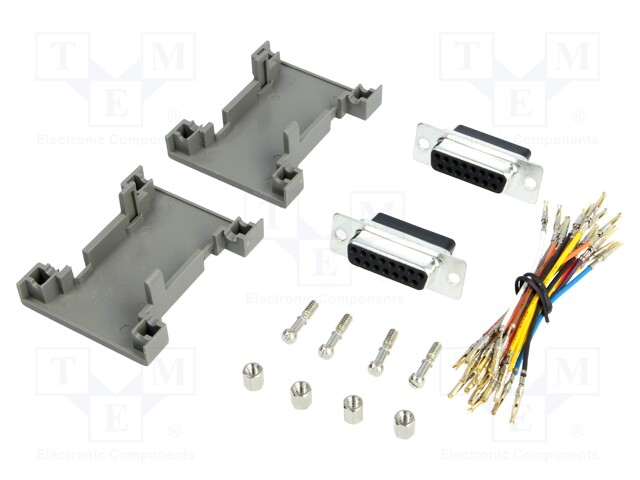 Transition: adapter; both sides,D-Sub 15pin female