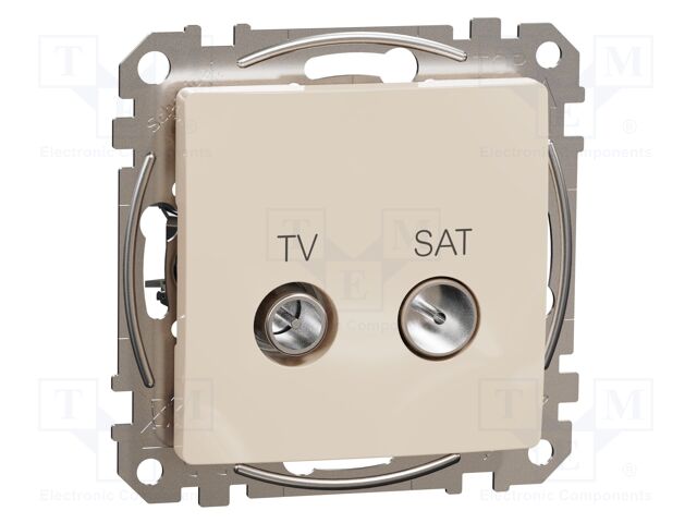 TV-SAT socket ending; IP20; plaster embedded,in mounting box