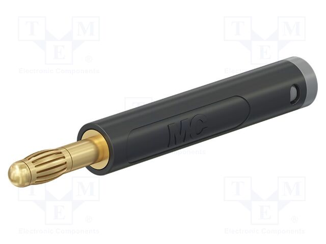 Connector: 4mm banana; plug; 32A; 30VAC; 60VDC; black; 2.5mm2