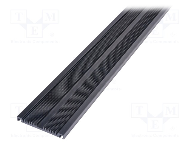 Heatsink: extruded; grilled; black; L: 1000mm; W: 88.7mm; H: 10.85mm