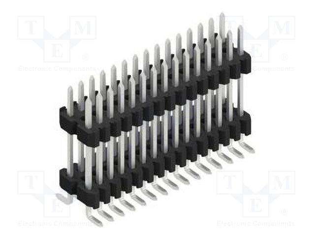 Connector: pin strips; pin header; male; PIN: 30; 1.27mm; SMT; 2x15