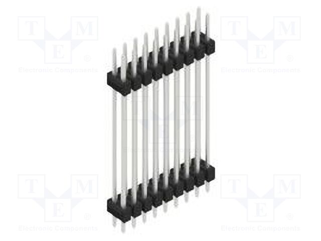 Connector: pin strips; pin header; male; PIN: 18; 2.54mm; THT; 2x9