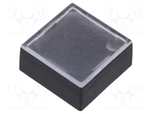 Button; rectangular; Colour: colourless; Mat: ABS; 15.5x15.5mm
