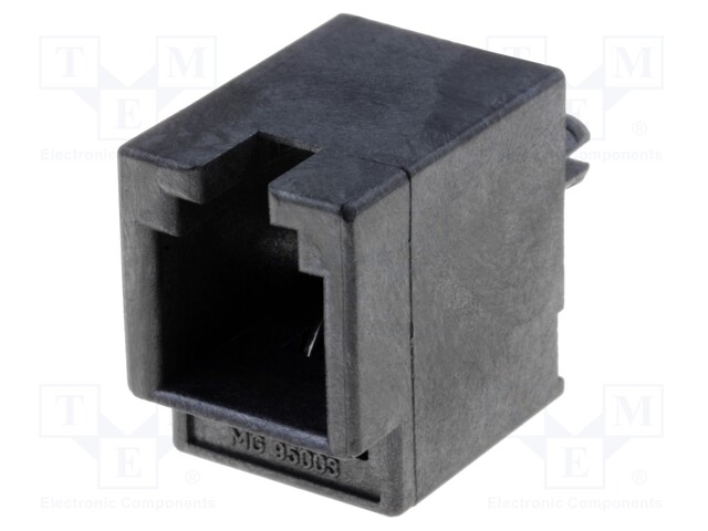 Socket; RJ9; PIN: 4; Cat: 3; gold-plated; Layout: 4p4c; THT; on PCBs