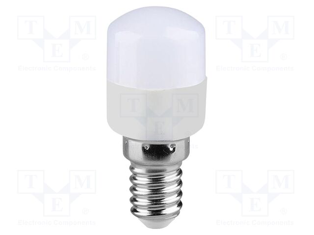 LED lamp; neutral white; E14; 220÷240VAC; 180lm; P: 2W; 200°; 4000K